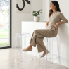 Buy Bar Stool  Victoire- 65cm - Design Transparent Transparent 29573 in the United Kingdom