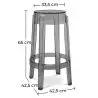 Buy Bar Stool  Victoire- 65cm - Design Transparent Light grey 29573 - prices