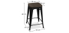 Buy Bar Stool - Industrial Design - Wood & Steel - 60cm -Metalix Green 58354 - prices