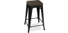 Buy Bar Stool - Industrial Design - Wood & Steel - 60cm -Metalix Green 58354 - in the UK