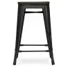 Buy Bar Stool - Industrial Design - Wood & Steel - 60cm -Metalix Green 58354 - in the UK