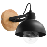 Buy Metal and wood wall lamp - Inga Black 59031 - prices