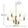 Buy Golden pendant lamp Melissa Gold 59030 with a guarantee