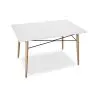 Buy Deswood Rectangular Dining Table White 59075 in the United Kingdom
