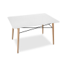 Buy Deswood Rectangular Dining Table White 59075 in the United Kingdom