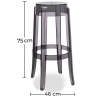 Buy  Bar Stool Victoire - 75cm - Design Transparent Transparent 29571 in the United Kingdom