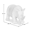 Buy Decorative Figure Rhino - Matte White - Rhynom White 59161 in the United Kingdom