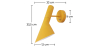 Buy Wall Lamp Arn - Steel Yellow 14635 home delivery