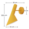 Buy Wall Lamp Arn - Steel Yellow 14635 - prices