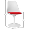 Buy Dining Chair - White Swivel Chair - Tulipa Red 59156 in the United Kingdom