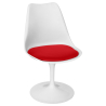 Buy Dining Chair - White Swivel Chair - Tulipa Red 59156 in the United Kingdom