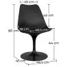 Buy Dining Chair - Black Swivel Chair - Tulipa Black 59159 in the United Kingdom