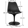 Buy Dining Chair - Black Swivel Chair - Tulipa Black 59159 at MyFaktory