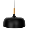 Buy Ceiling lamp in black metal and wood - Cirkas Black 59163 - prices