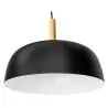 Buy Ceiling lamp in black metal and wood - Cirkas Black 59163 - prices