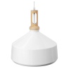 Buy White metal and wood ceiling lamp - Vidar White 59164 at MyFaktory