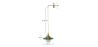 Buy Gold metal and glass wall lamp - Sven Green 59165 with a guarantee