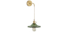 Buy Gold metal and glass wall lamp - Sven Green 59165 - in the UK