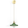 Buy Gold metal and glass wall lamp - Sven Green 59165 - in the UK