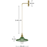 Buy Gold metal and glass wall lamp - Sven Green 59165 in the United Kingdom
