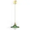 Buy Gold metal and glass wall lamp - Sven Green 59165 - in the UK