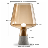 Buy Stone and smoked glass lamp - Seren Brown 59166 home delivery