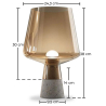 Buy Stone and smoked glass lamp - Seren Brown 59166 - prices