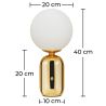 Buy Golden metal with globe screen shade lamp - Pridbor Gold MF01939 in the United Kingdom