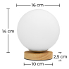 Buy Wooden base globe lamp - Manen Natural wood 59169 in the United Kingdom