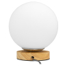 Buy Wooden base globe lamp - Manen Natural wood 59169 - prices