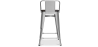 Buy Bistrot Metalix stool wooden and small backrest - 60cm Steel 59117 with a guarantee