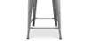 Buy Bistrot Metalix stool wooden and small backrest - 60cm Steel 59117 - in the UK