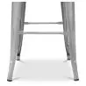 Buy Industrial Design Bar Stool with Backrest - Wood & Steel - 76cm - Metalix Pastel orange 59118 at MyFaktory