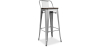 Buy Bistrot Metalix stool Wooden and small backrest - 76 cm Steel 59118 at MyFaktory