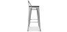 Buy Bistrot Metalix stool Wooden and small backrest - 76 cm Steel 59118 home delivery