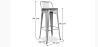 Buy Bistrot Metalix stool Wooden and small backrest - 76 cm Steel 59118 in the United Kingdom