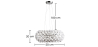 Buy Crystal Pendant Lamp 50cm  Transparent 53529 - prices