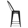 Buy Bistrot Metalix square bar stool with backrest - 60cm Pastel yellow 58410 with a guarantee