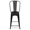 Buy Bistrot Metalix square bar stool with backrest - 60cm Pastel yellow 58410 at MyFaktory