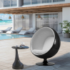 Buy Ballon Chair - Black Shell and White Interior - Faux Leather White 19540 - prices