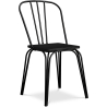 Buy Industrial Style Metal and Dark Wood Chair - Gillet Black 59241 home delivery