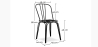 Buy Industrial Style Metal and Dark Wood Chair - Gillet Black 59241 - prices