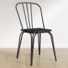 Buy Industrial Style Metal and Dark Wood Chair - Gillet Black 59241 - prices
