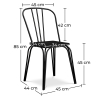 Buy Industrial Style Metal and Dark Wood Chair - Gillet Black 59241 - prices