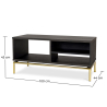 Buy Wooden TV Cabinet - Golden Legs - Zuri Chocolate 59231 with a guarantee