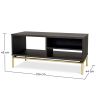 Buy Wooden TV Cabinet - Golden Legs - Zuri Chocolate 59231 with a guarantee