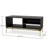 Buy Wooden TV Cabinet - Golden Legs - Zuri Chocolate 59231 with a guarantee