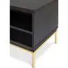 Buy Wooden TV Cabinet - Golden Legs - Zuri Chocolate 59231 in the United Kingdom
