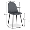 Buy Upholstered fabric dining chair - Fara Grey 59158 at MyFaktory