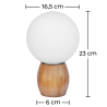 Buy Wooden lamp with  globe screen shade White 59168 home delivery